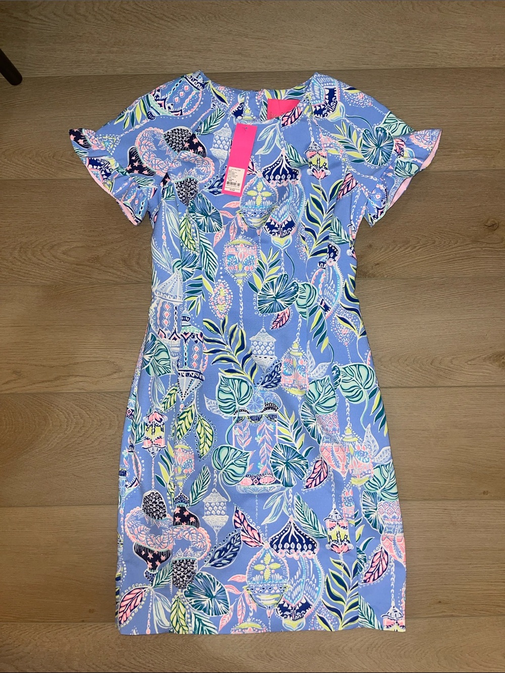 Lilly Pulitzer Blue Floral-Print Shift Dress